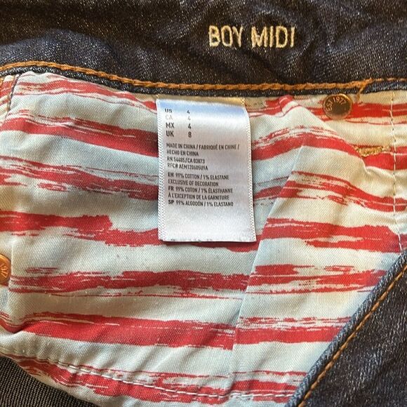 EXCELLENT CONDITION WOMEN’S SIZE 4 AMERICAN EAGLE STRETCH BOY MIDI 6” SHORTS - Picture 7 of 7